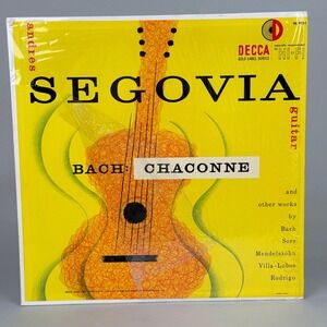 Decca Andres Segovia Bach Chaconne Vinyl LP 12"Gold Label DL 9751 - NEAR MINT